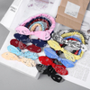 New Women Suede Soft Solid Print Headbands Vintage Cross Knot Elastic Hairbands