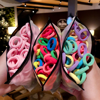 50/100/200 Pcs/Bag Children Cute Candy Cartoon Solid Rubber Bands Girls Lovely Elastic Hair Bands