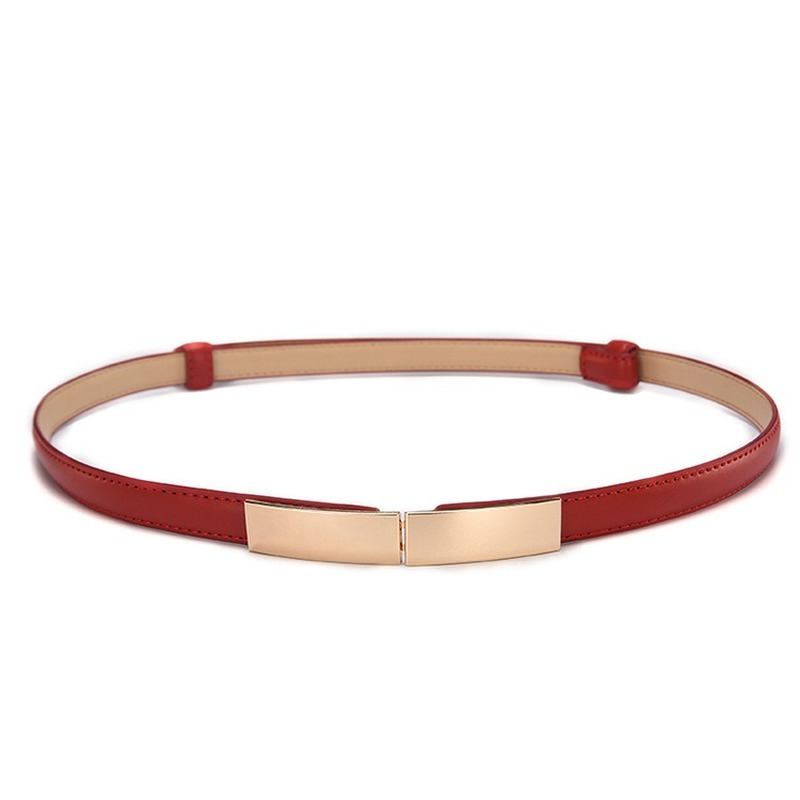 Thin Skinny Metal Gold Elastic Buckle Waistband Belt Dress Accessories