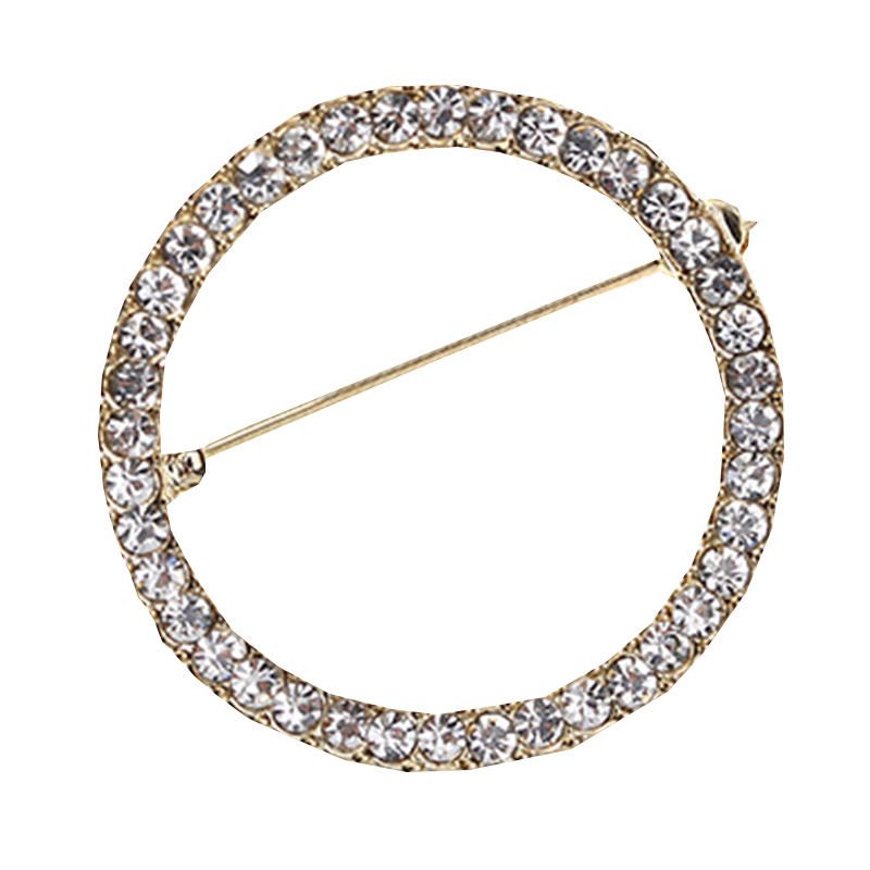 Simple And Creative Circle Brooch Female Accessories Japanese And Korean Temperament Coat Scarf Pin Buckle Atmosphere Brooch