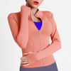 Autumn Sport Jacket Women Long Sleeve With Thumb Hole Yoga Shirt Zipper Design Fitness Sports Top Coat Workout Running Gym Wear