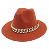 Men Fedora Unisex Solid Color Fedora Hat Women&#39;s 21-color Wide Brim Jazz Top Hat Autumn Winter British Retro Panama Hat