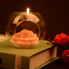 European Landscape Glass Vase Candle Holder Home Decoration Candle Holder Elegant Transparent Wax Table Warm Romantic