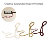  Creative Suspended Rope Wine Rack Wine Pedestal Clamp Holder Suspension Champagne Whisky Small Ornaments