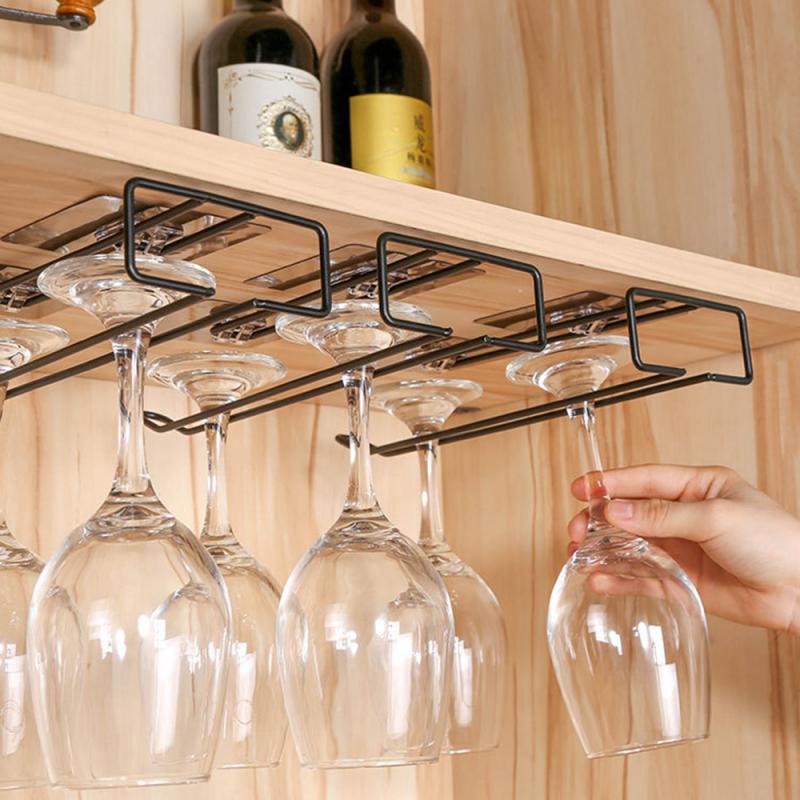 Wine Rack Glass Holder Useful Iron High Quality Hanging Bar Hanger Shelf Stainless Steel Wine Glass Rack Stand Paper Roll Holder