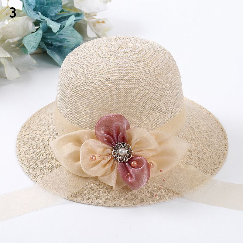 Fisherman Straw Bow Hat Women Sunscreen Sweet Summer Vacation Casual Holiday Women Girls Fashion Bucket Beach Hat