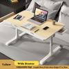 Adjustable Study Table for Bedroom Laptop Desk Bed Table for Foldable Computer Gaming Desks Lifting Up Standing Desk With Drawer