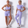 Seamless Yoga Set Gym Suits With Shorts Crop Top Sexy Bra Women&#39;s Pants 2 Pieces Set Running Workout Outfit Fitness Clothing