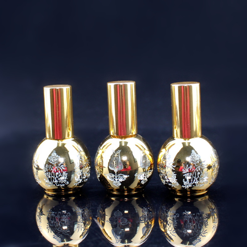 1PC 10ml Gold Glass Perfume Bottle Spray Refillable Atomizer Scent Bottles Packaging Cosmetic Container
