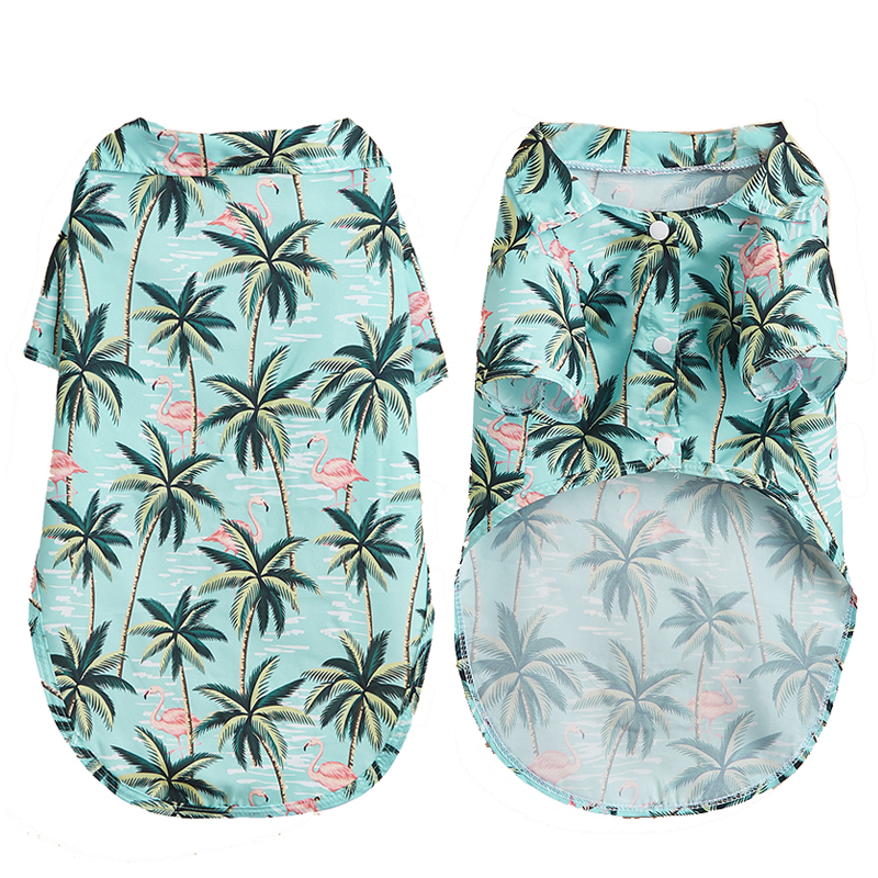 Hawaii Dog Clothes Summer Beach Pet T-Shirt For Small Medium Larger Dogs Puppy Cat Chihuahua Clothing Pet Costume Coat
