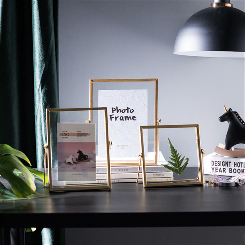 Nordic Gold Black Metal Painting Picture Poster Frame DIY Wall Photo Cube Frame Poster Creative Family Decorative Frame