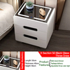 White Multifunctional Bedside Cabinet USB Nightstand Intelligent Bedside Table Bedroom Storage Cabinet Modern Wireless Charging