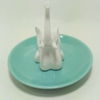 2023 Luxurious Decorative Tree with Bird Wholesale Trinket Tray Ceramic Ring Jewelry Dish Holder