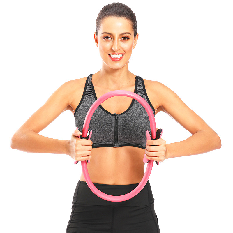 38cm Yoga Fitness Pilates Ring Women Girls Circle Magic Dual Exercise Home Gym Workout Sports Lose Weight Body Resistance 5color