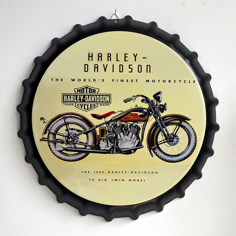 Factory Customized Bottle Cap Shape 3D Wall Hanging Vintage Metal Tin Signs