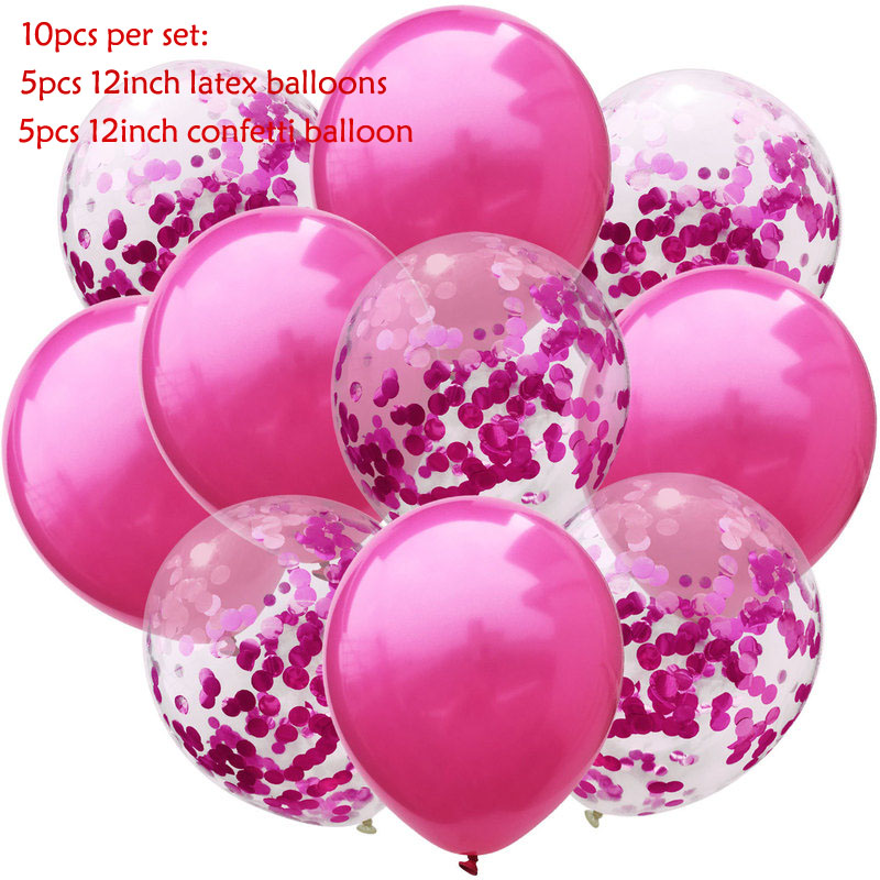 10pcs/lot Glitter Confetti Latex Balloons