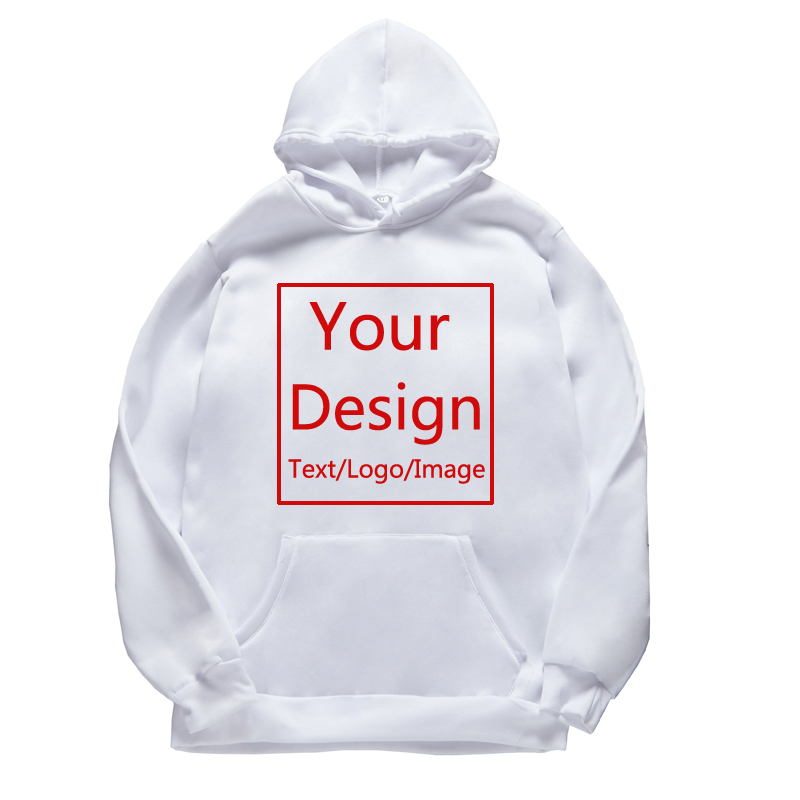 Men/Women Custom Hoodies DIY Text Logo Image Print High Quality Clothing