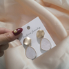 Fashion Statement Earrings Simple White Resin Metal Stud Earrings For Women Trend Gold Geometric Hanging Earrings Female Jewelry