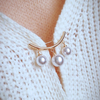 Pearl Brooches Women Clothes Coat Decoration Sweater Cardigan Clip Brooch Jewelry for Women Girl Party Decoration