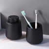 Black Liquid Soap Dispenser Ceramic Cup Hand Sanitizer Shampoo Bottle Shower Gel Foam Lotion Bottle Bathroom Accessories Set