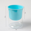 Simplicity Transparent Macaron Color Straight Potted Plants Automatic Water Absorption Flowerpot Resin