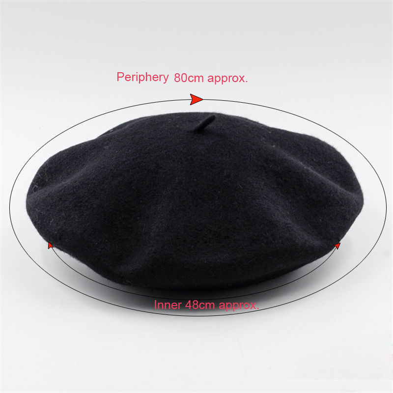 17 Colors Autumn Winter Hat Wool Thick Berets French Artist Beret Women Painter Hat Girls Berets Female Warm Cap Beanies