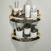Bathroom Corner Shelf without Drilling Rustproof Space Aluminum Shower Storage Rack Shampoo Holder Bathroom Accessories