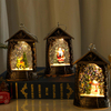 Christmas Snow Globe Lantern Battery Operated LED Light Water Glittering Santa Snowman Hanging Night Lamp Holiday Decoration