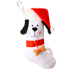 Christmas Gift Decor Grey Woolen Cloth Christmas Stocking