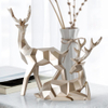 Geometric Couple Deer Statue Elk Sculpture Figurine Home Living Room Decor