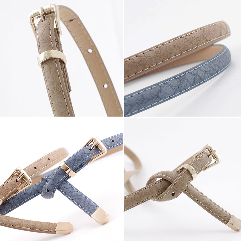 Fashion Thin Snake Belt For Women White Red Ladies Jeans Belts