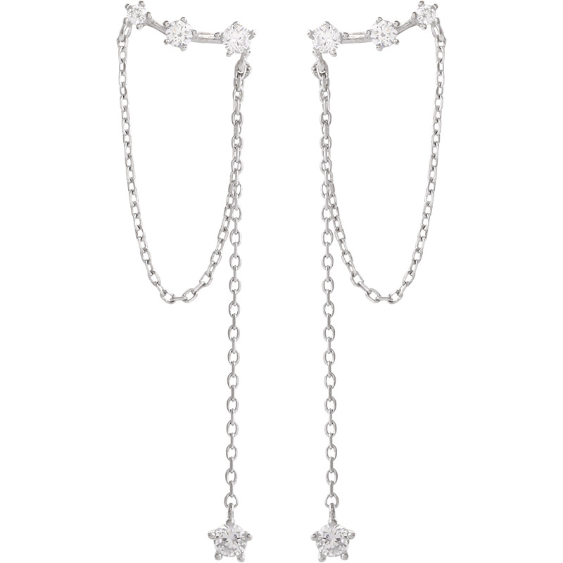 Fashion Long Tassel Crystal Earrings Boucle D'oreille Long Drop Earring for Women Fashion Jewelry Gift 2021