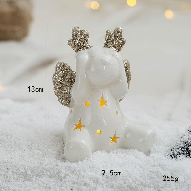 Christmas Decorations Household Luminous Ceramic Table Decorative Ornament Christmas Gift Christmas Gifts for Children