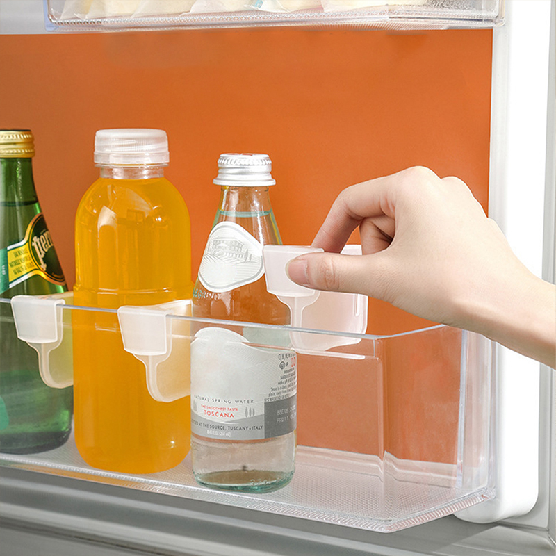 1/4pcs Refrigerator Storage Partition Board Retractable Plastic Divider Storage Splint Kitchen Bottle Can Shelf Organizer