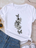  Graphic T Shirt Clothing Coffee Leopard 90s Summer Short Sleeve Women Print Casual Fashion Clothes Tee T-shirt Female Top