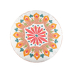 2022 New Top Quality Moroccan Pouf Modern Stool Ottoman Block Print with Embroidery Bohemian Poufs For Living Room Decoration