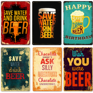 Vintage Tin Signs for Decorative Metal Letter Tin Sign Vintage Metal Plate 20x30cm