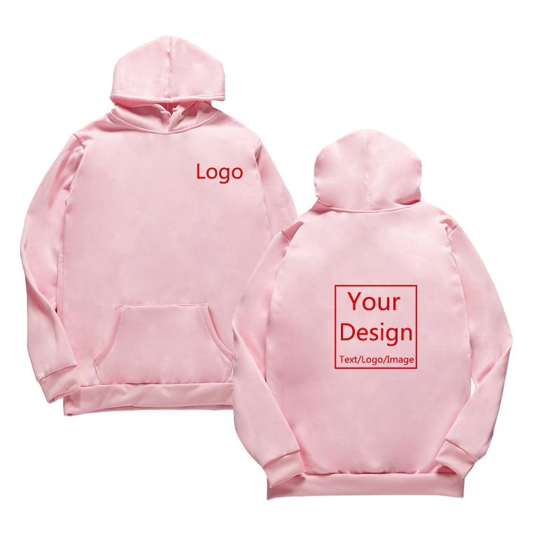 Men/Women Custom Hoodies DIY Text Logo Image Print High Quality Clothing