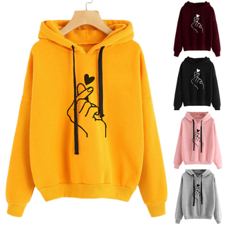  Long Sleeve Female Hooded Pullovers Vintage Sweatshirts Femme