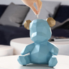 Piggy Bank Resin Teddy Bear Figurines Money Box Children Coins Storage Box Animal Toy Coin Bank Home Decoration Gift