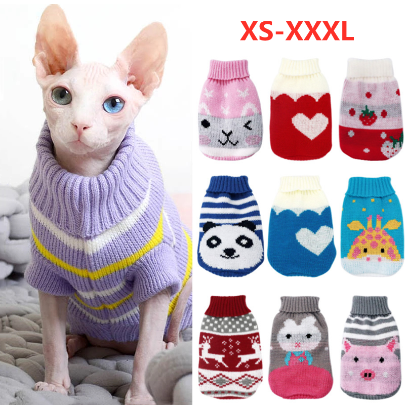 Christmas Cat Dog Sweater Pullover Winter Dog Clothes for Small Dogs Chihuahua Yorkies Puppy Jacket Pet Clothing Ubranka Dla Psa