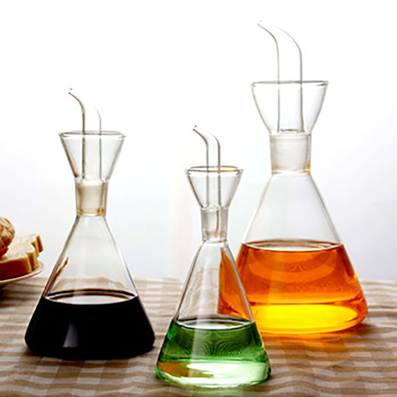 Glass Olive Oil Bottle Leak-proof Dripping Oil Edible Soy Sauce Vinegar Seasoning Jar Kitchen Supplies 125ml 250ml 500ml