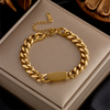 Stainless Steel Fashion Link Chain Bangle Bracelet for Women Exquisite Gold Color Bracelet Jewelry Girl Gift Брелок