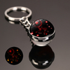  New 12 Constellation Key Ring Starry Sky Luminous Keychain Time Stone Glass Ball Key Chain Accessories Pendant Key Chain Gifts