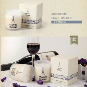 Luxury Private Label Custom Scented Soy WaxJar Candles With Lids, Black Candle Jars