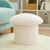  Mushroom Designer Ottoman Dressing Makeup Shoe Stool Pouf Soft Fleece Bench Adutls Baby Kids Gift Home Decor Furniture