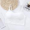Custom Logo Fitness Sports Wear Hot Sexy Yoga Bra Jacquard Halter Neck Strap Top Workout White One Shoulder Sports Bra Gym Wear
