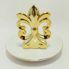 Nordic Style Golden Edge Feather Jewelry Plate Trinket Storage Plate Creative Leaf Dessert Plate