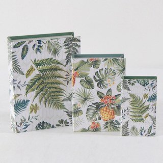 Printed Canvas Wooden Book Box 
