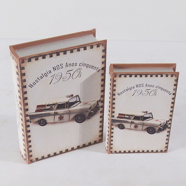 Cock Canvas Decorative Book Box Files in Set 